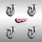 Service Caster 5 Inch 316SS Gray Polyurethane Swivel Top Plate Caster Set Total Lock Brake SCC SCC-SS316TTL20S514-PPUB-4 - alternate 4